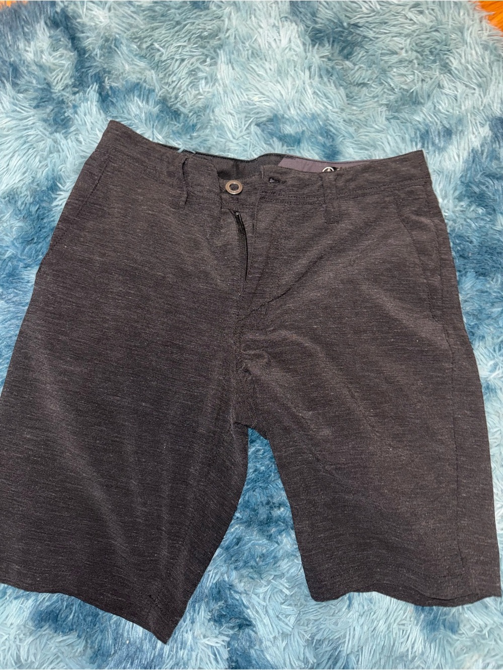 Volcom Dark Charcoal Flat-Front Shorts